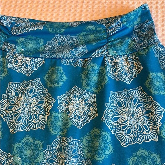 Tranquility by Colorado Clothing A-Line Skirt Set Mini Above Knee Blue Yellow - Picture 7 of 13
